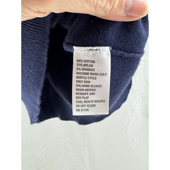 Crown & Ivy women’s medium navy button up sweater - Picture 3 of 7